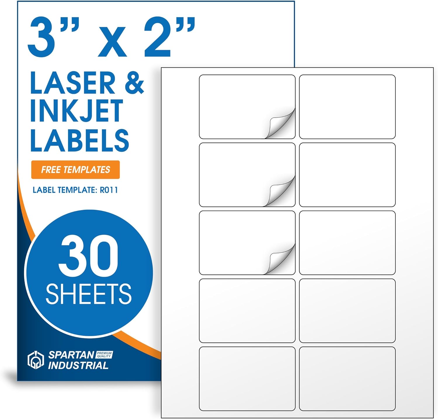 Sticker Label Template - 3x2 Matte White Printable Shipping Labels