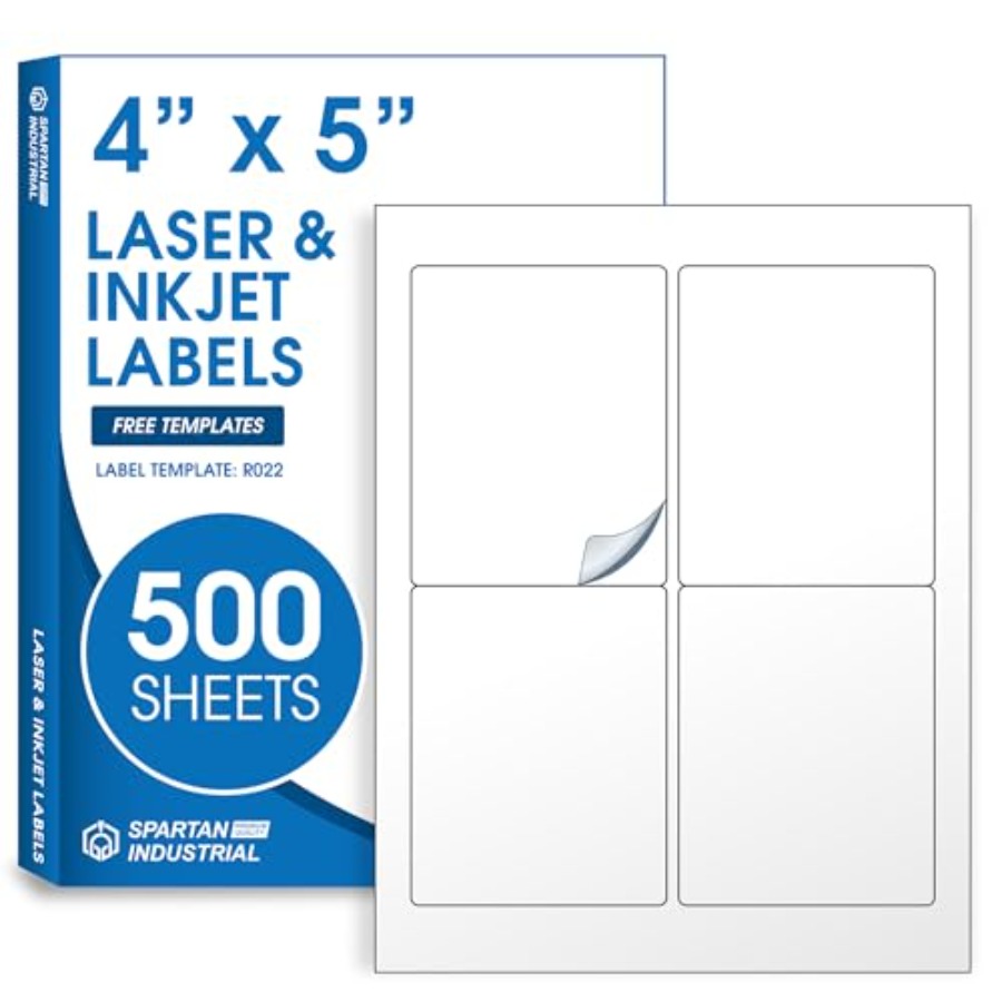 Sticker Label Template - Matte White Printable Shipping Labels 2000