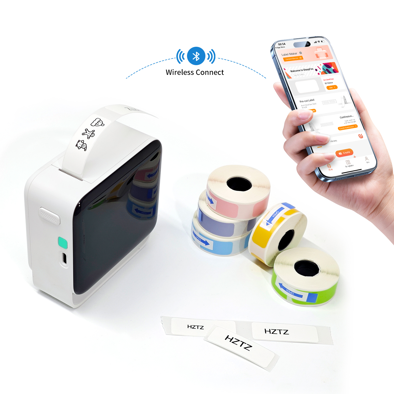 Sticker Label Template - Label Maker with Paper Roll for