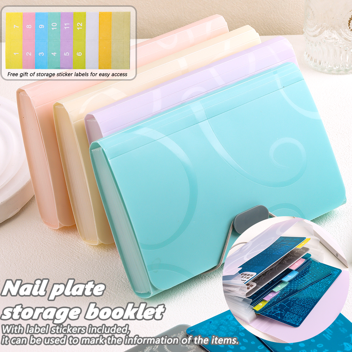 Sticker Label Template - Nail Art Stamping Plate Storage Book