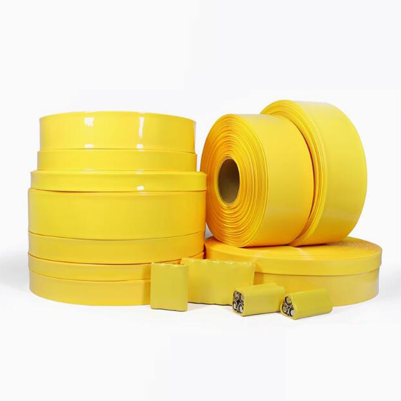 Shrink Sleeve Pvc - Yellow PVC heat shrinkable tube 18650