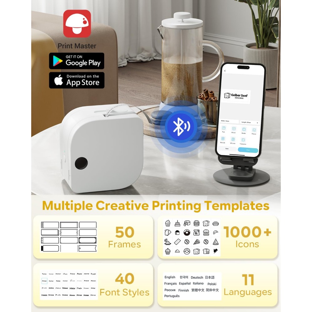 P12 Mini Label Maker Machine w - Sticker Label Template บทวิจารณ์และราคา