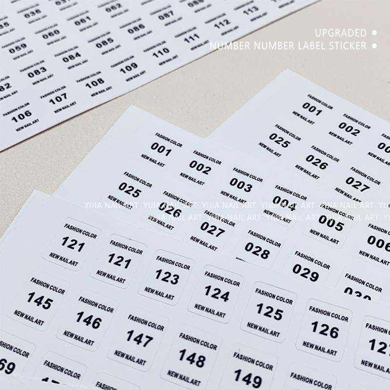 NO.1-240 Nail Polish Number St - Sticker Label Template บทวิจารณ์และราคา
