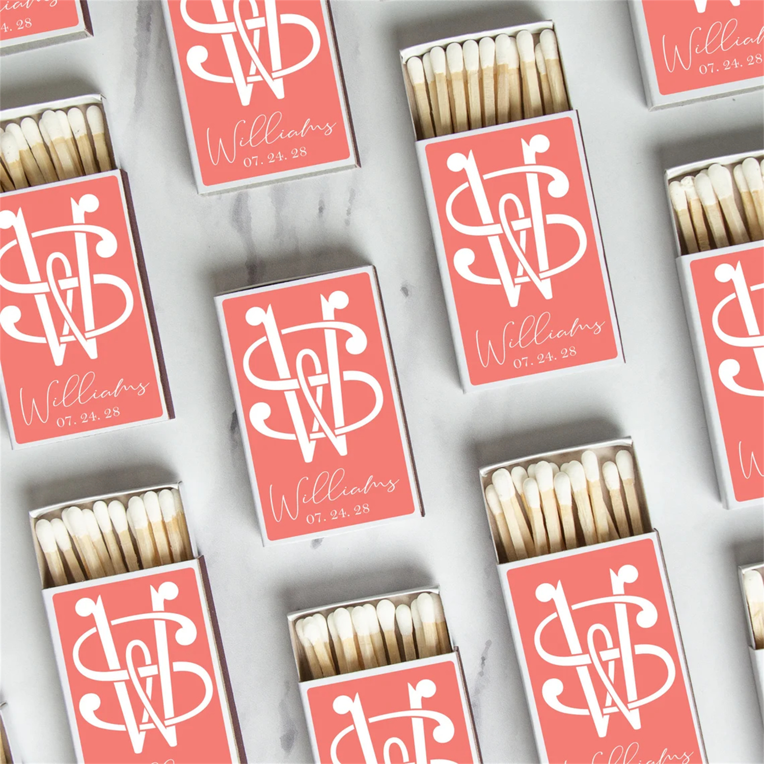 Retro Wedding Matchboxes Stick - Sticker Label Template บทวิจารณ์และราคา
