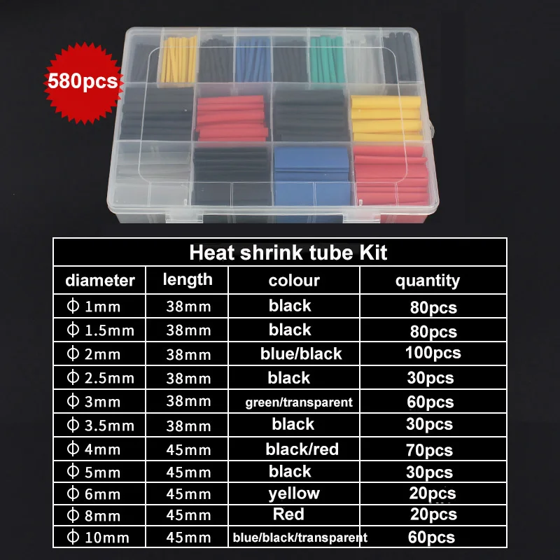 580pcs/Set Waterproof Shrinkag - Shrink Sleeve Pvc บทวิจารณ์และราคา