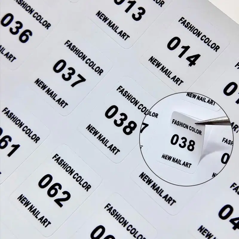 NO.1-240 Nail Polish Number St - Sticker Label Template บทวิจารณ์และราคา