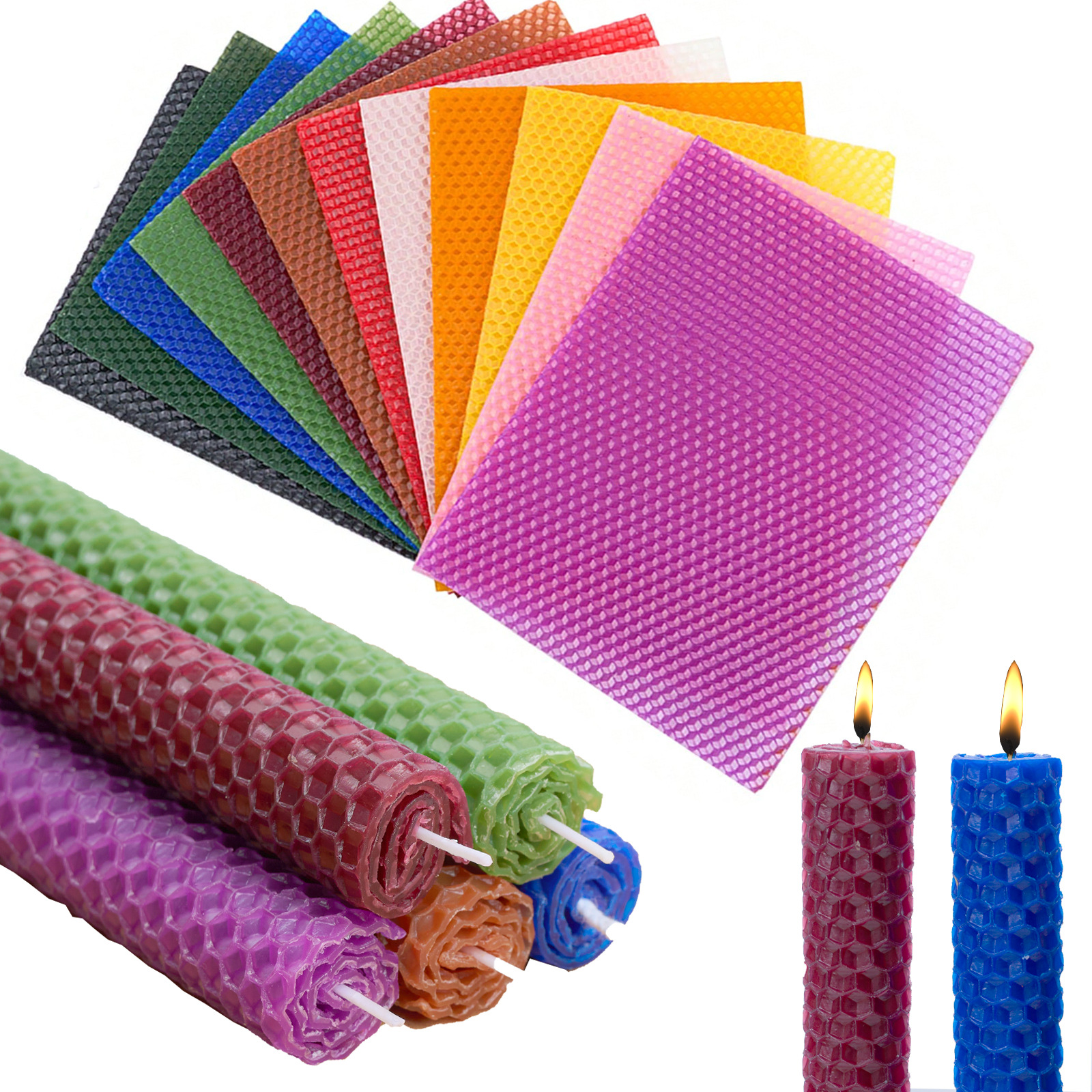 6 Pcs /15*20cm Beeswax Candle  - Candle Supplies Beeswax บทวิจารณ์และราคา