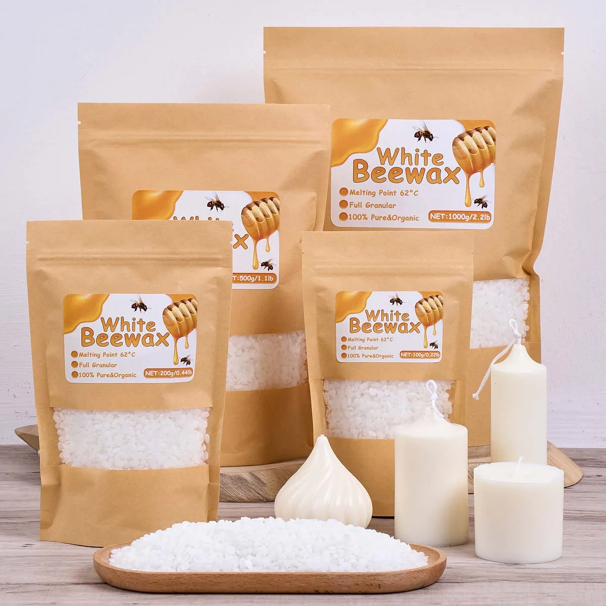 500g White Beeswax DIY Candle  - Candle Supplies Beeswax บทวิจารณ์และราคา