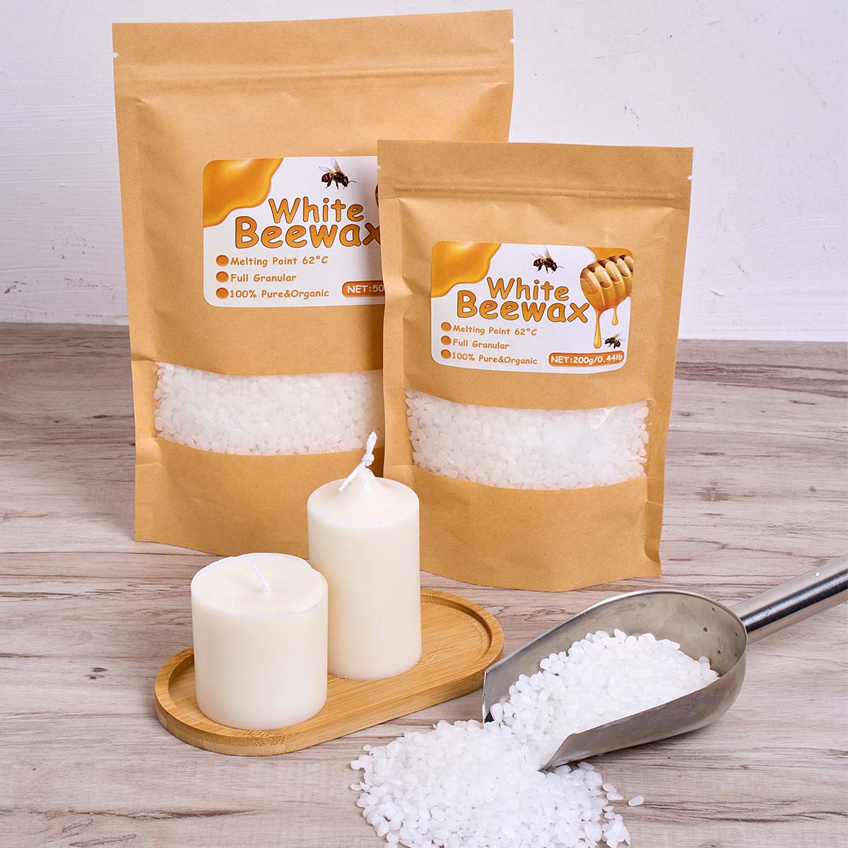 500g White Beeswax DIY Candle  - Candle Supplies Beeswax บทวิจารณ์และราคา