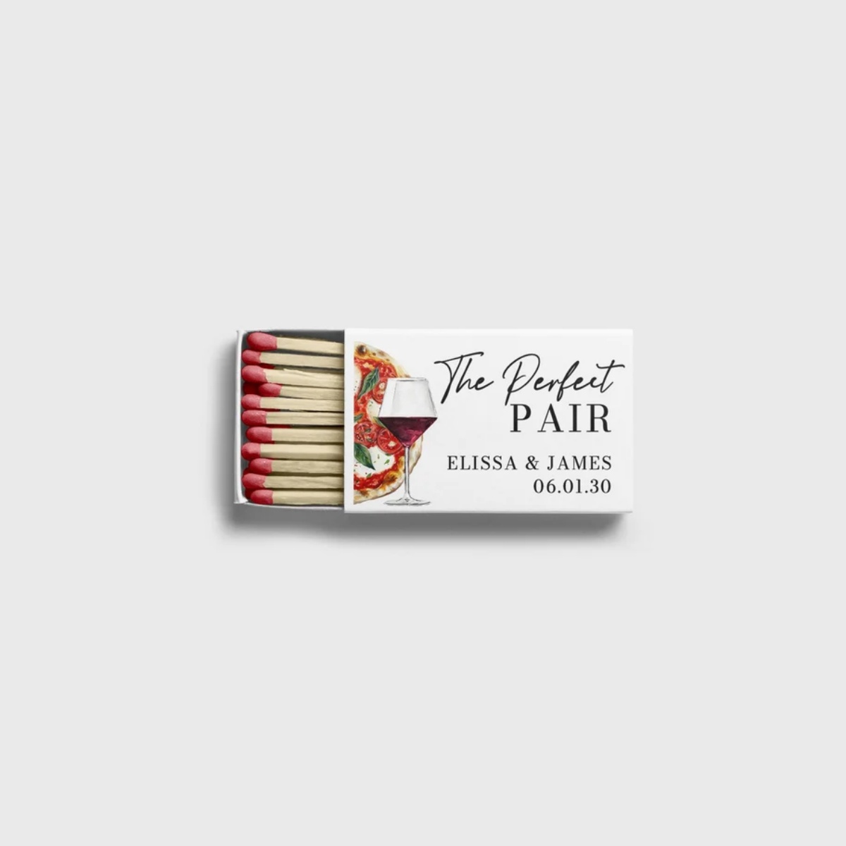 The Perfect Pair Matchbox Labe - Sticker Label Template บทวิจารณ์และราคา