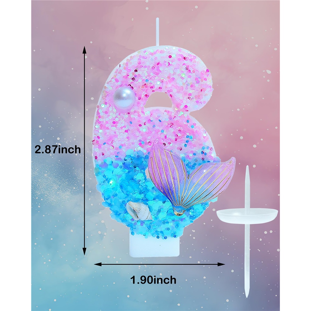 Mermaid Themed Birthday Candle - Candle Supplies Beeswax บทวิจารณ์และราคา