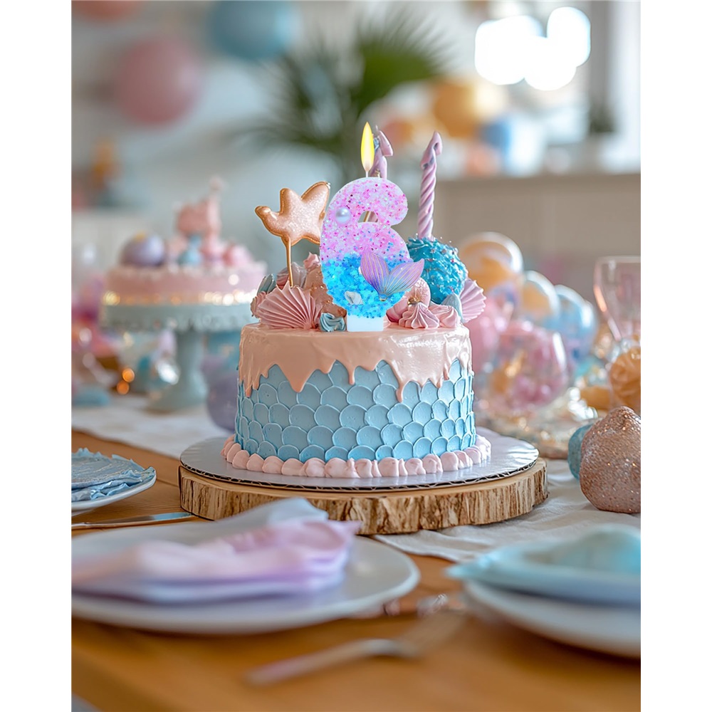 Mermaid Themed Birthday Candle - Candle Supplies Beeswax บทวิจารณ์และราคา